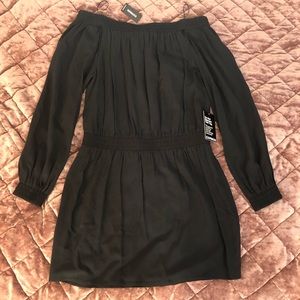 NWT Express Smocked Off the Shoulder Dress Small